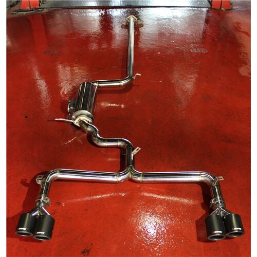 Seat Ibiza Benzinli Krom Flanşlı Varex 60 mm Krom Borularla Krom Kit Ve Akrapovic Egzoz Uçları