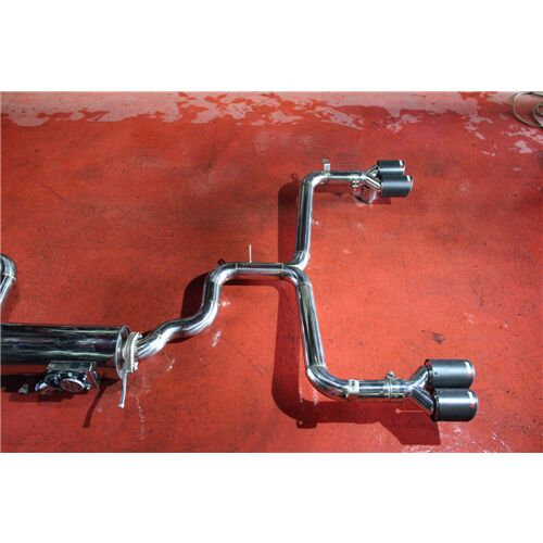 Seat Ibiza Benzinli Krom Flanşlı Varex 60 mm Krom Borularla Krom Kit Ve Akrapovic Egzoz Uçları
