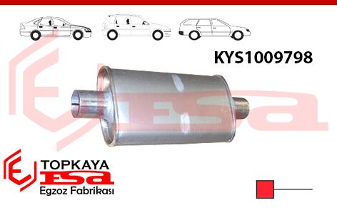 Katalitik Konverter Yerine Tüp Susturucu Üniversal Yandan Direkt Ф51 X 300 Mm Oval