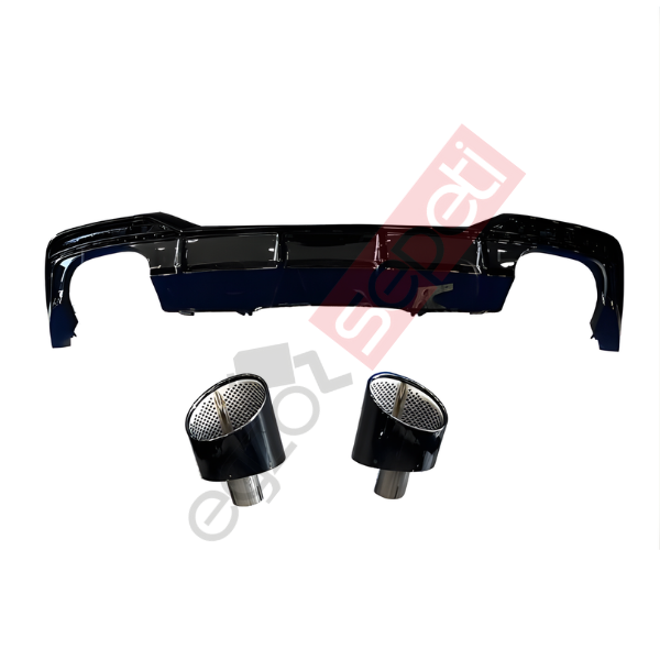 Audi A5 DİFÜZÖR RS5 2D/4D S-LİNE İÇİN 2021-ON SİYAH EGSOZ