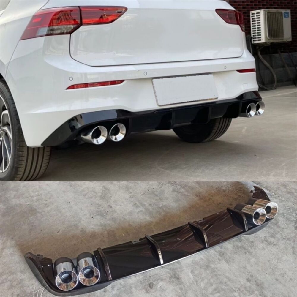 VW Golf 8,5 İçin Uyumlu R Difüzör (Pıano Black)