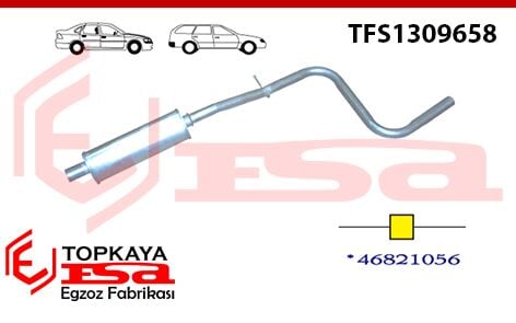 Fiat Palio / Fiat Albea 1.2 16V Orta Susturucu Borulu 2001 > ...