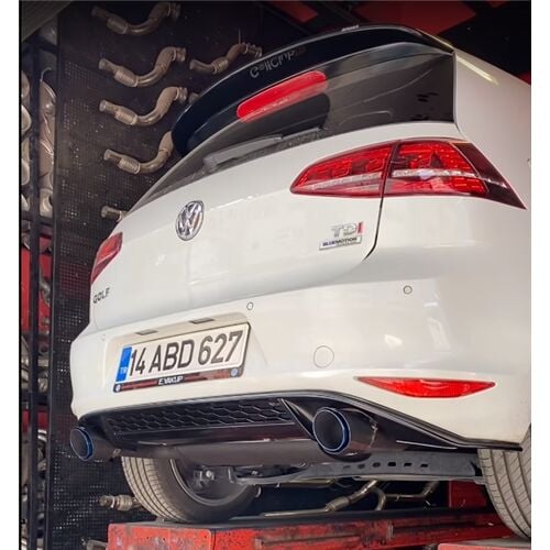 Volkswagen Golf 7 Ve 7,5 İçin Sag Ve Sol Egzoz Çıkılarını Aktif Etmek İçin Özel Üretim Sessiz Susturucu