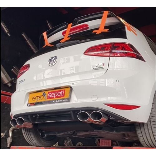 Volkswagen Golf 7 Ve 7,5 İçin Sag Ve Sol Egzoz Çıkılarını Aktif Etmek İçin Özel Üretim Sessiz Susturucu