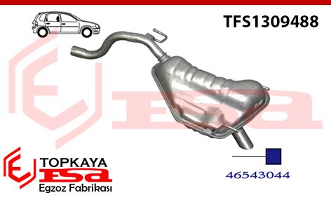 Fiat Palio 1.2 / 1.6 16V Arka Susturucu Borulu Baskılı 1998 > 2004