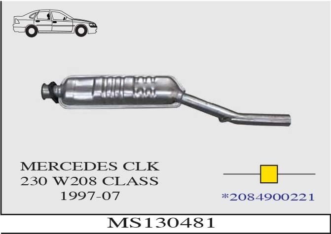Mercedes Clk230 W208 Orta Susturucu Baskılı Borulu 1997-07