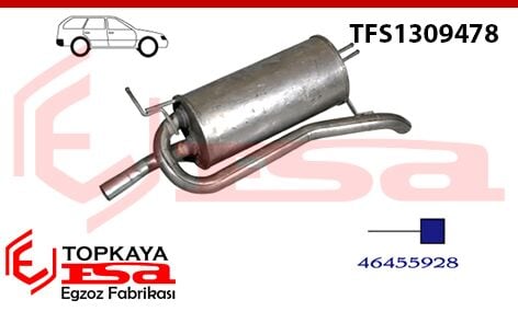 Fiat Palio / Weekend 1.2 / 1.6 / 1.9 Dsl 103 - 71 Hp Arka Susturucu Borulu 1998 > 2001 > ...