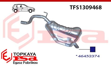 Fiat Palio 1.2 8V / 18 V Arka Susturucu Borulu Baskılı 1998 > 2001
