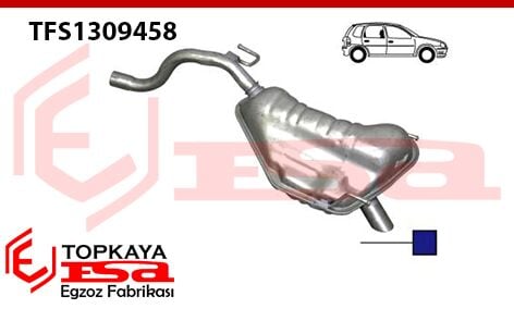 Fiat Palio 1.7 / 1.9 Dizel Arka Susturucu Borulu Baskılı 1997 > 2003