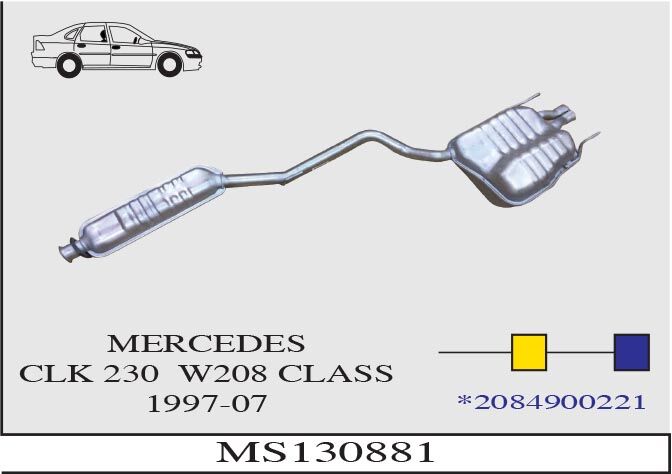Mercedes Clk230 W208 Arka / Orta Susturucu 1997-03