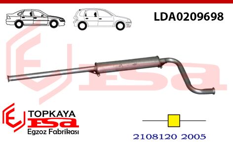 Lada Samara Orta Susturucu Borulu 1987 > 1995