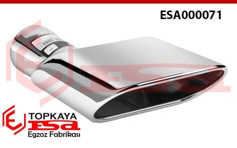 Tamponun Sol Tarafı İçin Açılı 304 Kalite Crom Egzoz Ucu 70X150