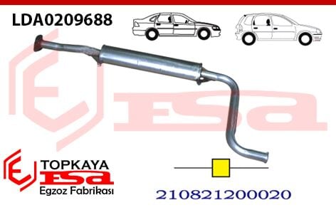 Lada Samara 1.3/1.5İ Orta Susturucu Borulu 1995 >..