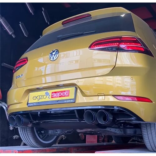 Volkswagen Golf 7 Ve 7,5 İçin Sag Ve Sol Egzoz Özel Üretim Susturucu + Sag Ve Sol Baglantı Ekipmanları Takım Halinde
