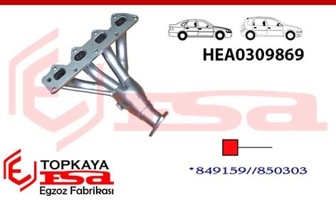 Opel Vectra C Headers 1.6 / 1.8İ 16V 2002 >..