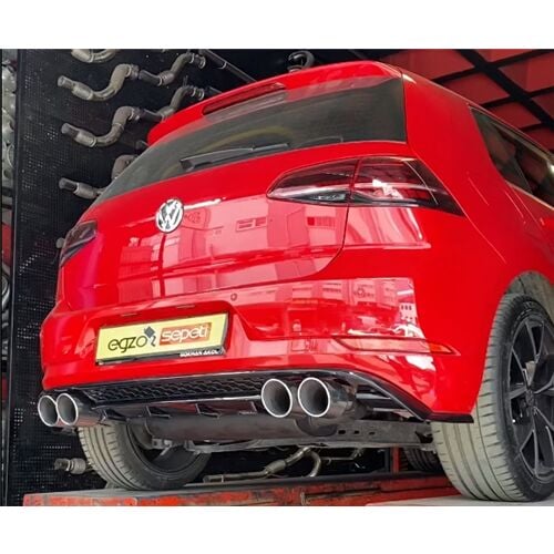 Volkswagen Golf 7 Ve 7,5 İçin Sag Ve Sol Egzoz Özel Üretim Susturucu + Sag Ve Sol Baglantı Ekipmanları Takım Halinde