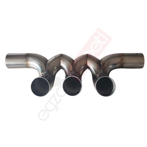 Honda civic typer 3'lü egzoz yapma borusu krom 304 ve Titanyum Amyant