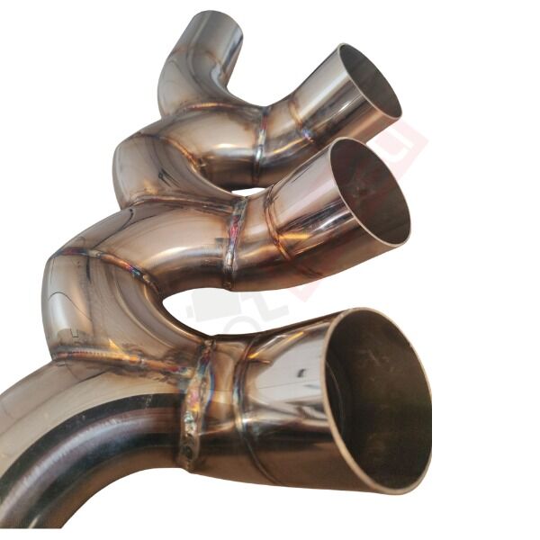 Honda civic typer 3'lü egzoz yapma borusu krom 304 ve Titanyum Amyant