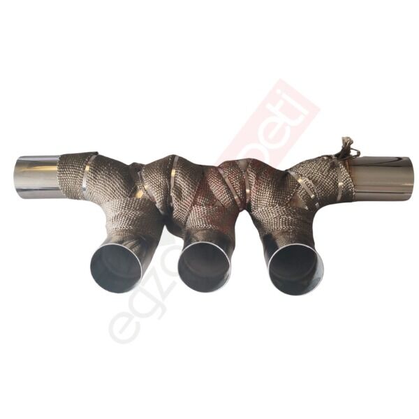 Honda civic typer 3'lü egzoz yapma borusu krom 304 ve Titanyum Amyant