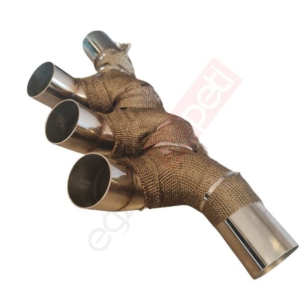 Honda civic typer 3'lü egzoz yapma borusu krom 304 ve Titanyum Amyant