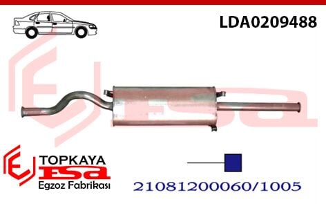 Lada Samara Arka Susturucu Borulu Sedan 1987 > 1995