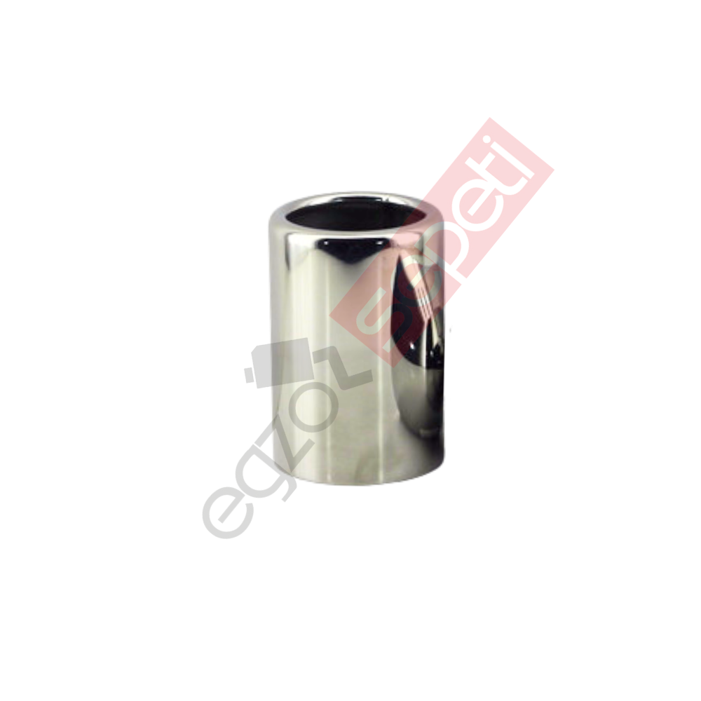 Krom Egzoz Ucu Sağ Taraf 304 Kalite Yuvarlak Çap Ölçüsü 75X120 mm