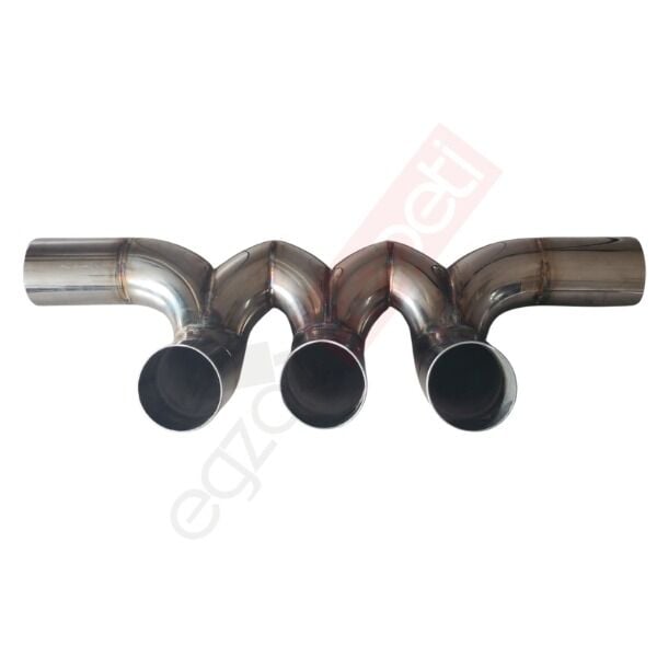 Honda civic typer 3'lü egzoz yapma borusu krom 304 Akrapoviç Egzoz uçları