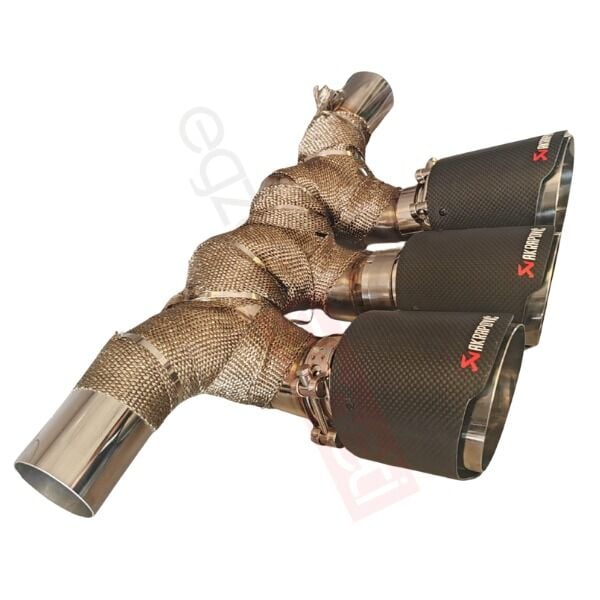 Honda civic typer 3'lü egzoz yapma borusu krom 304 Akrapoviç Egzoz uçları ve Titanyum Amyant