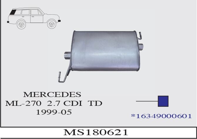 Mercedes Ml270 2.7 Cdi Arka Susturucu 1999-05