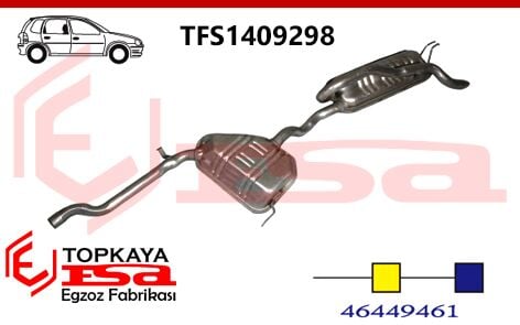 Fiat Bravo Arka Orta Susturucu 1.6İ 16V Baskılı Hb / Benzinli 103 Hp 1995 > 2001