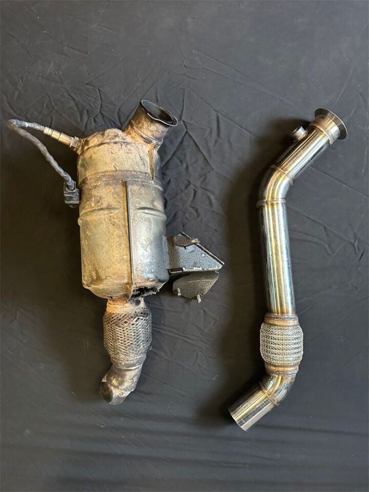 Bmw E90 3.20 Dizel Downpipe Spiralli M47