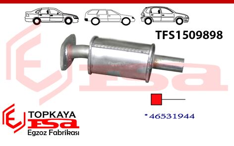 Fiat Siena 1.4 / Fiat Palio 1.2 / 1.6 Ön Susturucu 1997 > 2001