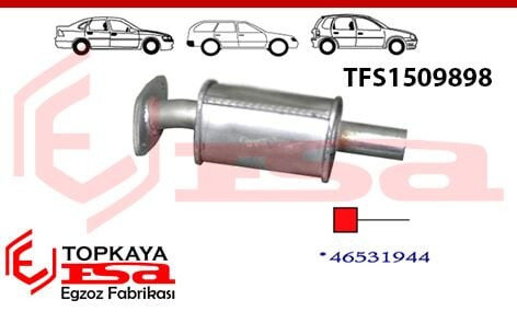 Fiat Siena 1.4 / Fiat Palio 1.2 / 1.6 Ön Susturucu 1997 > 2001