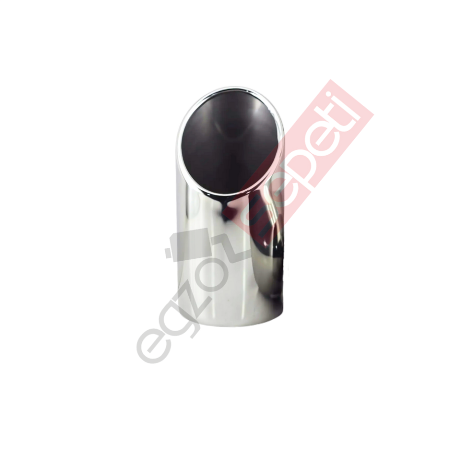 Krom Egzoz Ucu 304 Kalite Yuvarlak Çap Ölçüsü 7X12 Cm