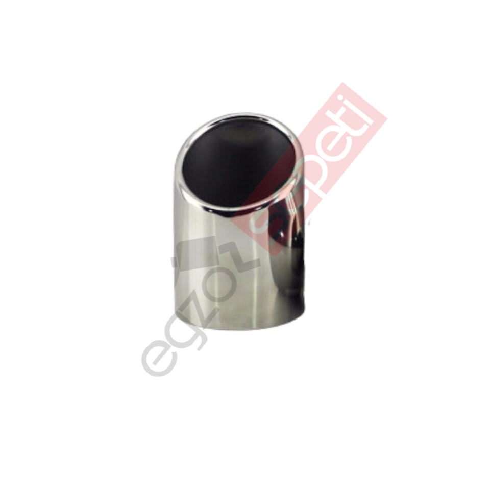 Krom Egzoz Ucu 304 Kalite Yuvarlak Çap Ölçüsü 7X12 Cm