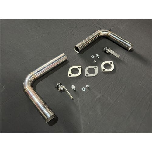 Audi A3 İçin Sag Ve Sol Egzoz Çıkışlarını Aktif Etmek İçin Özel Üretim Krom Boru, Flans Sistemi Ve Bağlantı Ekipmanları