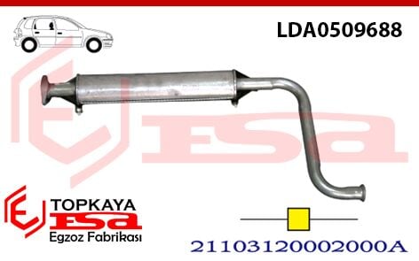 Lada Vega 1.5 Orta Susturucu Borulu Hb 2000 > 2003