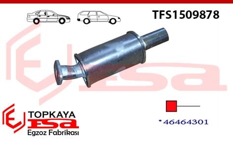 Fiat Siena 1.6 Katalitik Konverter Susturucu 1997 > 2001