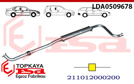 Lada Vega 1.6 Orta Susturucu Borulu Spiralli 2004 >..