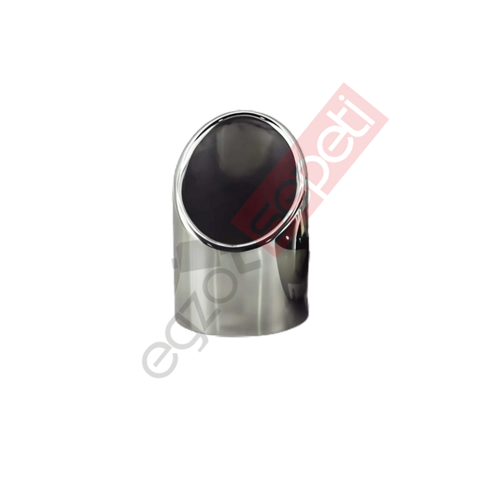 Krom Egzoz Ucu 304 Kalite Yuvarlak Çap Ölçüsü 7X12 Cm
