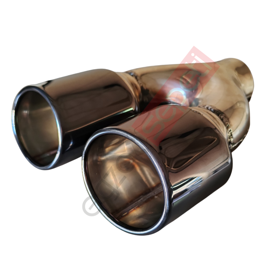 Krom Füme Egzoz Ucu Sol Oval Çap Ölçüsü 90X120 MM