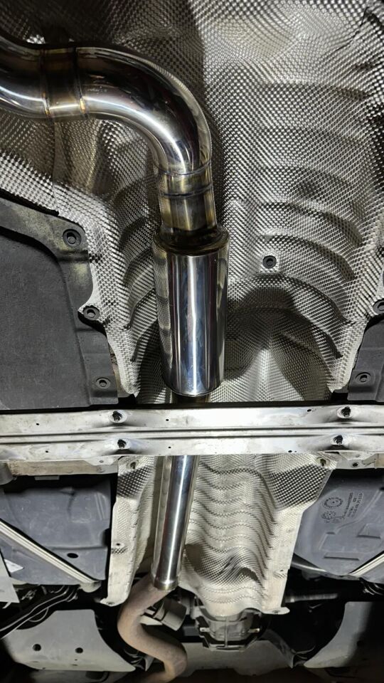 Bmw G22 Opf Ve Orta İptali Krom 70 mm + Spor Susturucu 70 mm