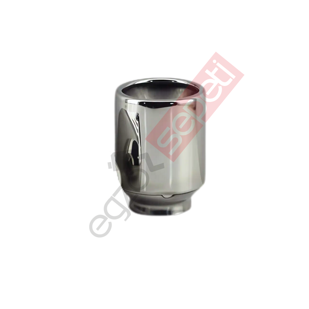 Krom Egzoz Ucu 304 Kalite Yuvarlak Çap Ölçüsü 6,5X8,5 Cm