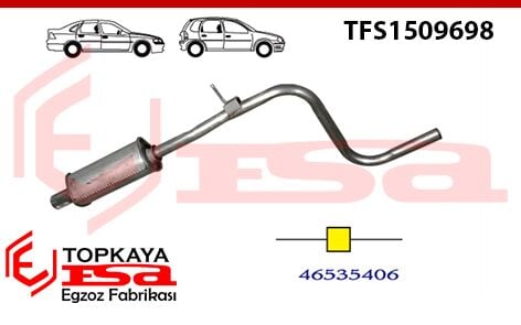 Fiat Siena / Fiat Palio 1.4 Orta Susturucu Borulu 75 Hp Sdn / Hb 1999 > 2001