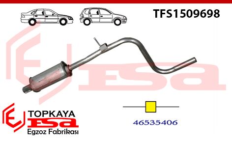 Fiat Siena 1.4 Orta Susturucu Borulu 75 Hp Sdn / Hb 1999 > 2001