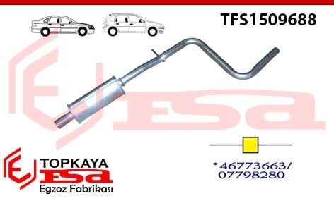 Fiat Siena / Fiat Palio 1.2 Orta Susturucu Borulu 1999 > 2001