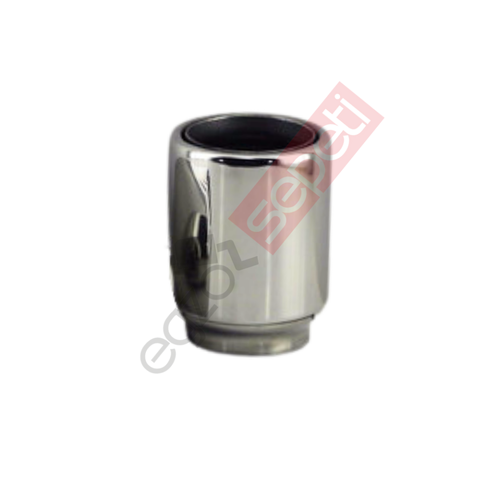 Krom Egzoz Ucu 304 Kalite Yuvarlak Çap Ölçüsü 6,5X8,5 Cm