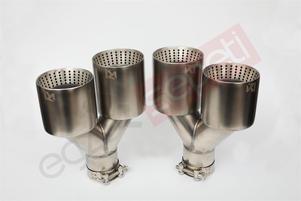 Akrapoviç Krom Egzoz Ucu 100 mm Takım Sag Ve Sol Şeklinde