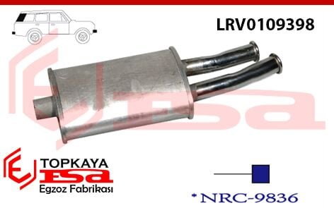 Range Rover Arka Susturucu 3.5 1985 > 1988