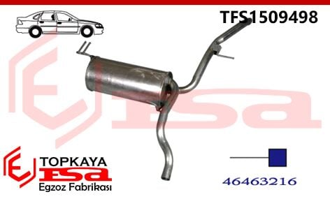Fiat Siena 1.4 / Fiat Albea 1.2 / 1.4 / 1.6 Arka Susturucu Borulu 1998 > 2001